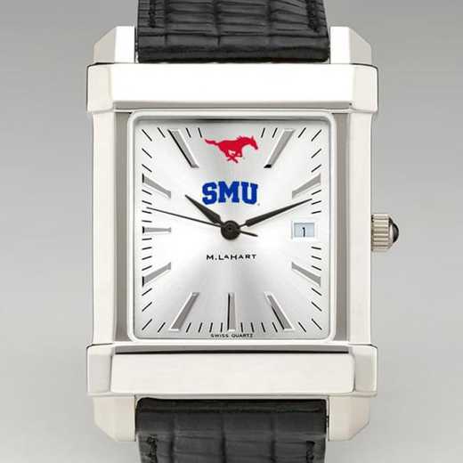 615789601647: SMU Men's Collegiate Watch W/ Leather Strap