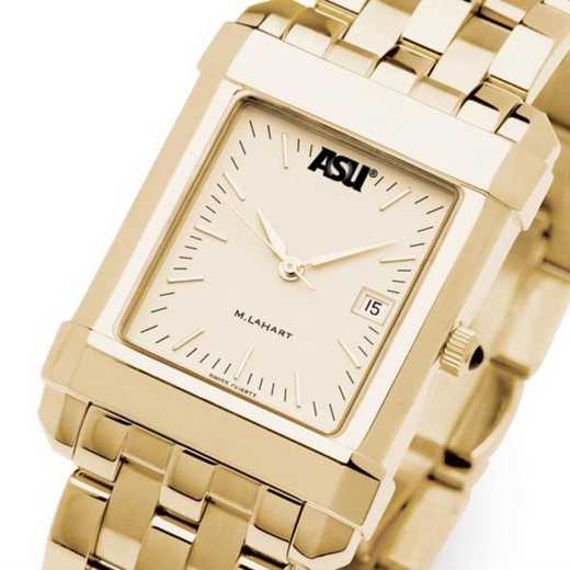 615789176367: ASU Men's Gold Quad Watch with Bracelet