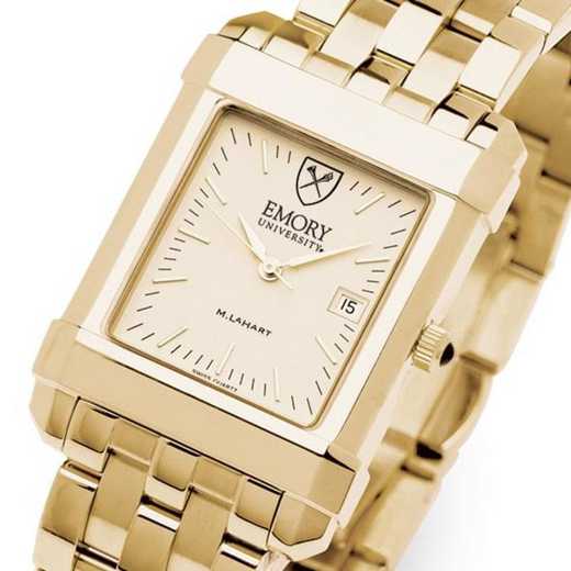 615789191094: Emory Men's Gold Quad Watch with Bracelet