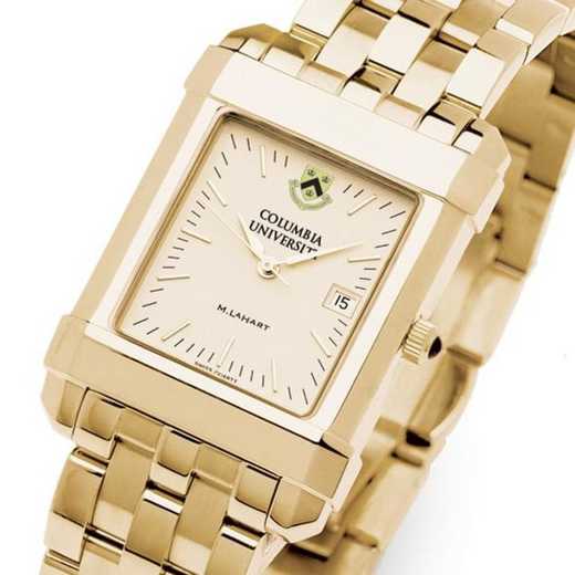 615789410584: Columbia University Men's Gold Quad Watch with Bracelet