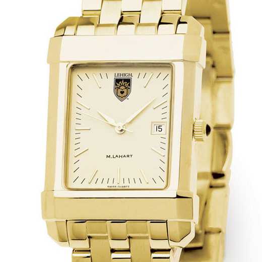 615789715481: Lehigh Men's Gold Quad Watch with Bracelet