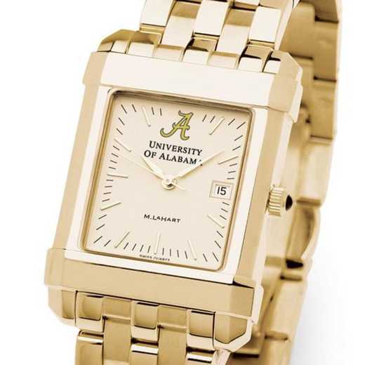615789968481: Alabama Men's Gold Quad Watch with Bracelet