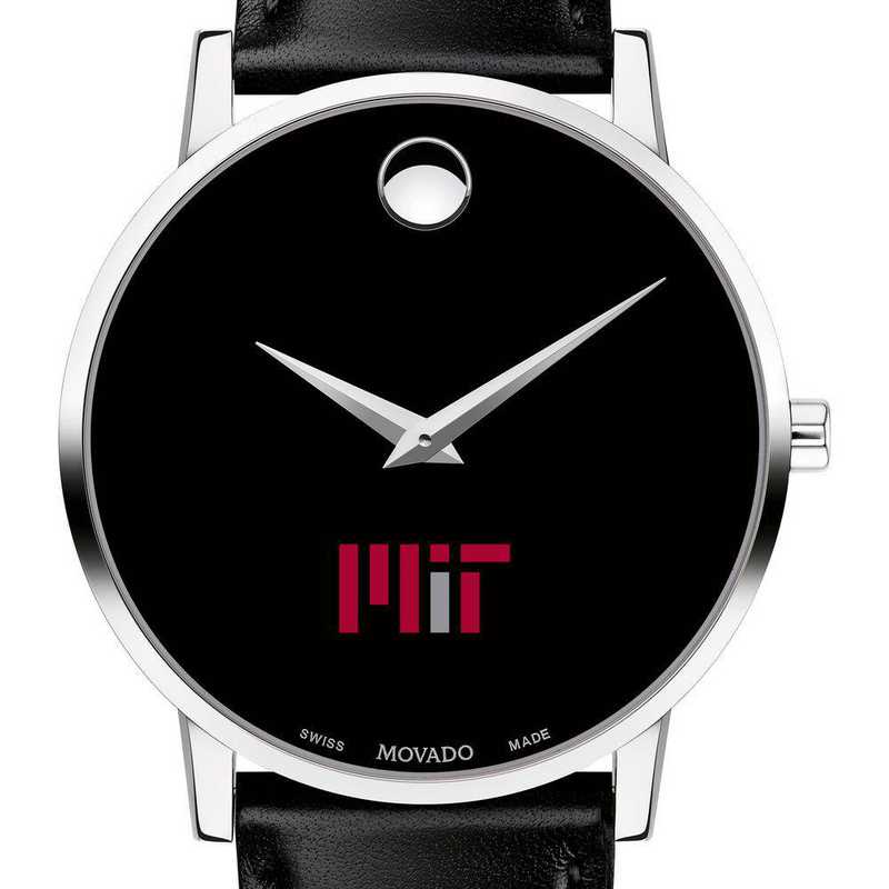 615789882435: MIT Men's Movado Museum with Leather Strap by M.LaHart & Co.