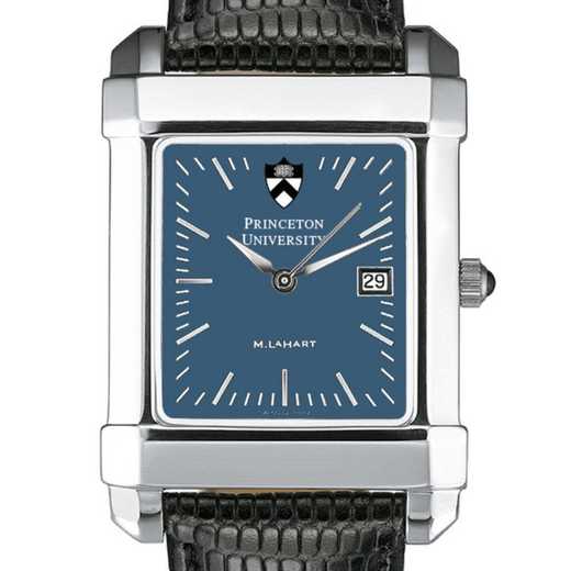 615789143482: Princeton Men's Blue Quad Watch W/ Leather Strap