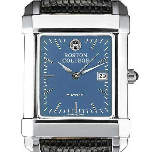 615789252764: Boston College Men's Blue Quad Watch W/ Leather Strap