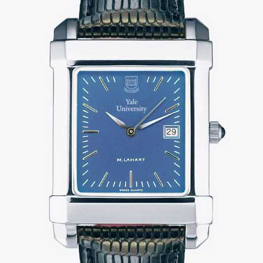 615789410430: Yale Men's Blue Quad Watch W/ Leather Strap