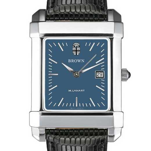 615789433859: Brown Men's Blue Quad Watch W/ Leather Strap