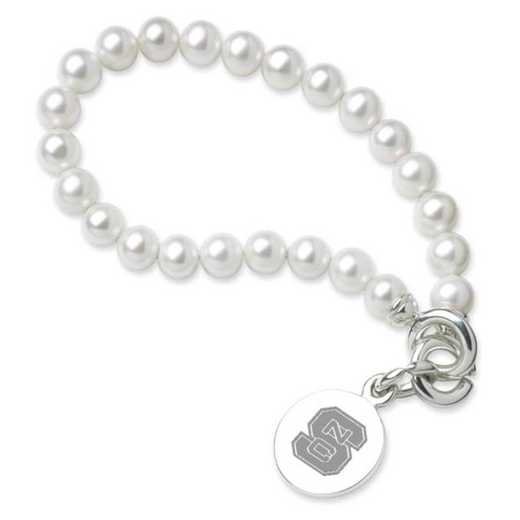 615789017615: NC ST Pearl Bracelet W/ SS Charm