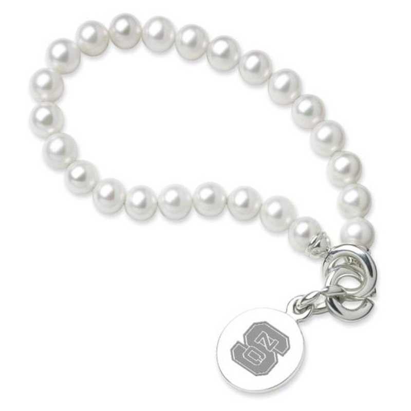 615789017615: NC ST Pearl Bracelet W/ SS Charm