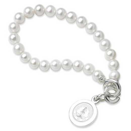 615789067290: Stanford Pearl Bracelet W/ SS Charm