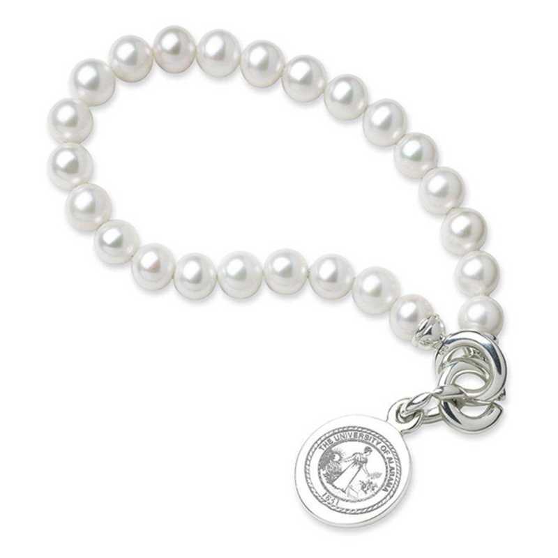 615789367185: Alabama Pearl Bracelet W/ SS Charm