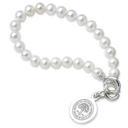 615789465171: Citadel Pearl Bracelet W/ Sterling Charm