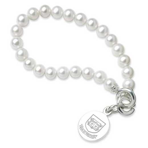 615789552925: Yale Pearl Bracelet W/ SS Charm