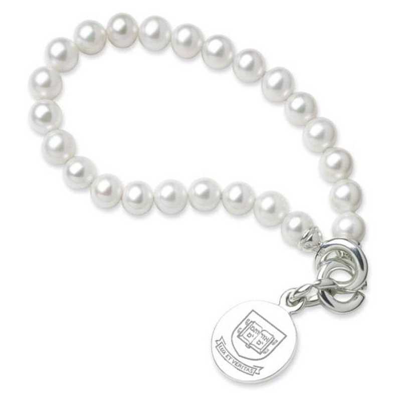 615789552925: Yale Pearl Bracelet W/ SS Charm