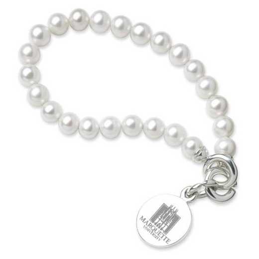 615789585299: Marquette Pearl Bracelet W/ SS Charm