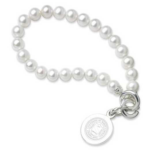 615789633990: UNC Pearl Bracelet W/ SS Charm
