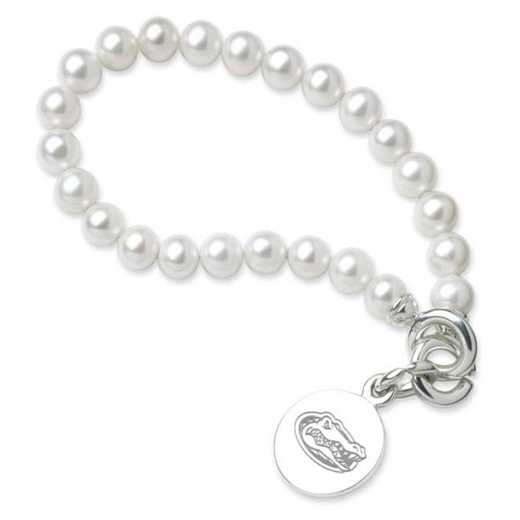 615789647522: Florida Pearl Bracelet W/ SS Charm