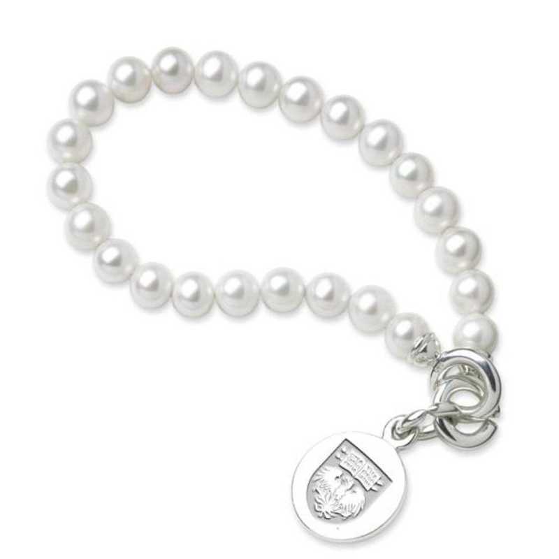 615789784579: Chicago Pearl Bracelet W/ Sterling Charm by M.LaHart