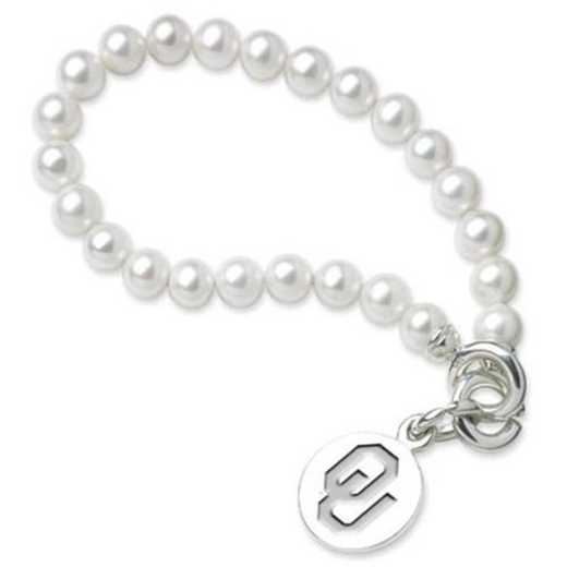 615789808282: Oklahoma Pearl Bracelet W/ SS Charm