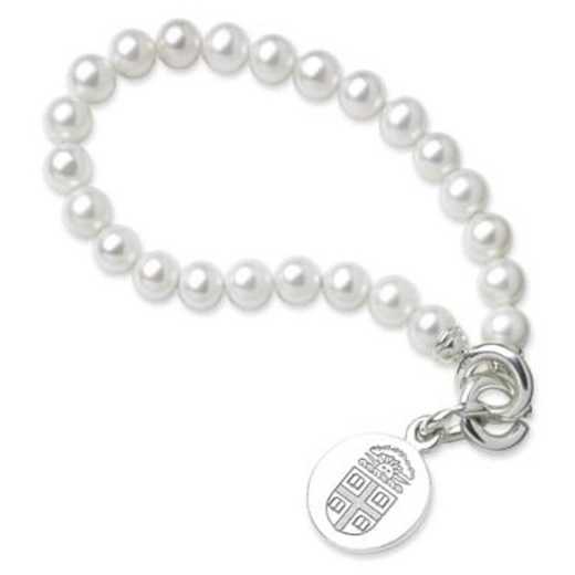 615789869788: Brown Pearl Bracelet W/ SS Charm