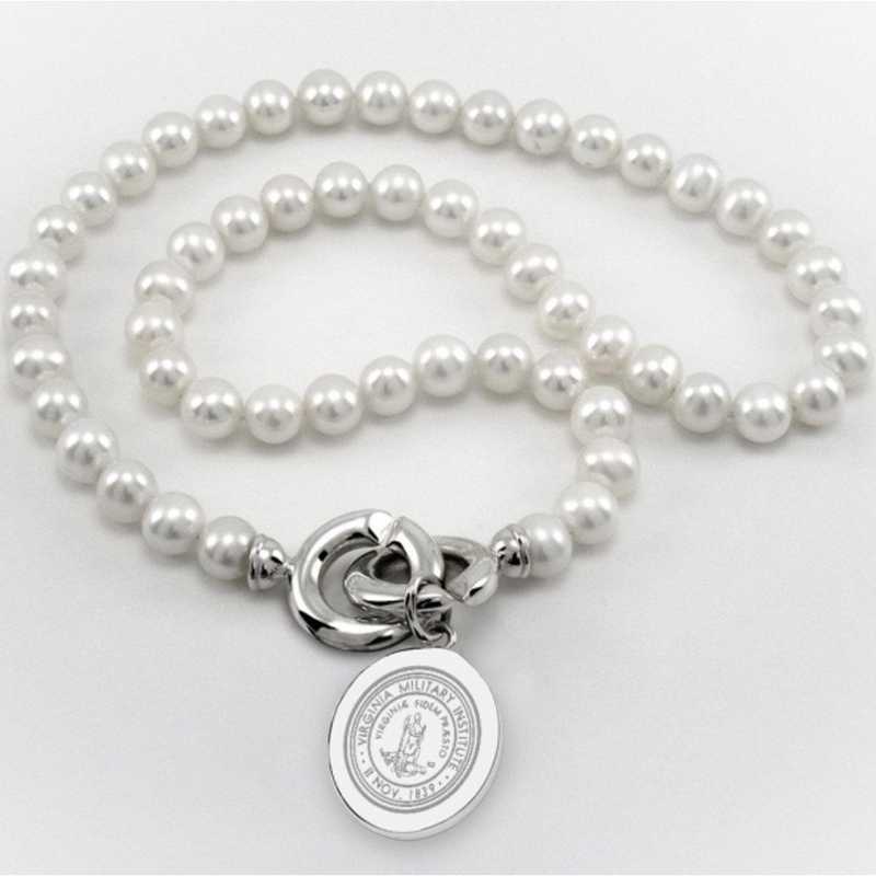615789746010: VMI Pearl Necklace W/ SS Charm