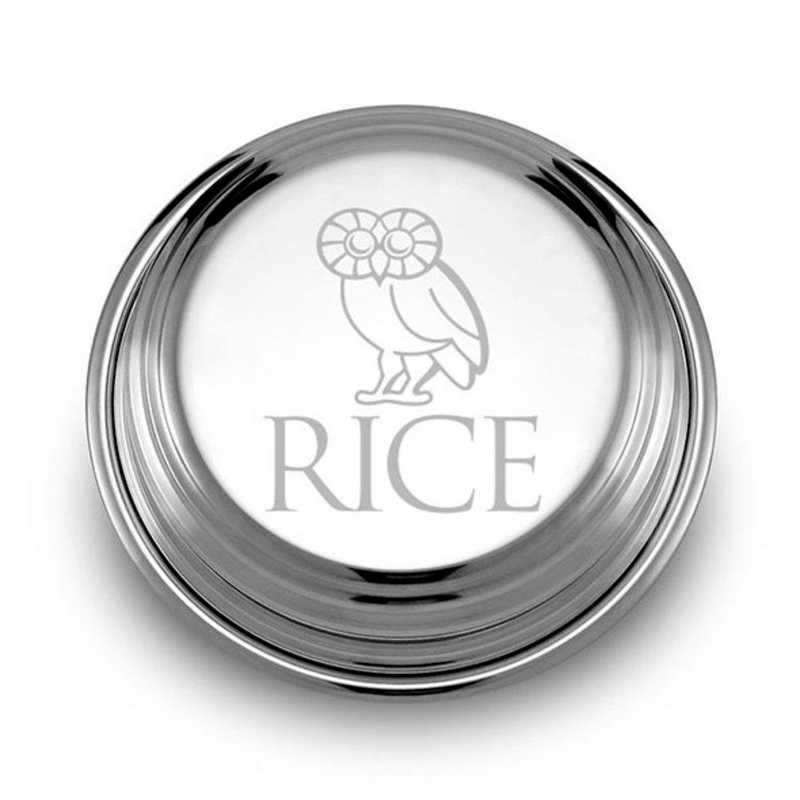 615789151524: Rice University Pewter Paperweight