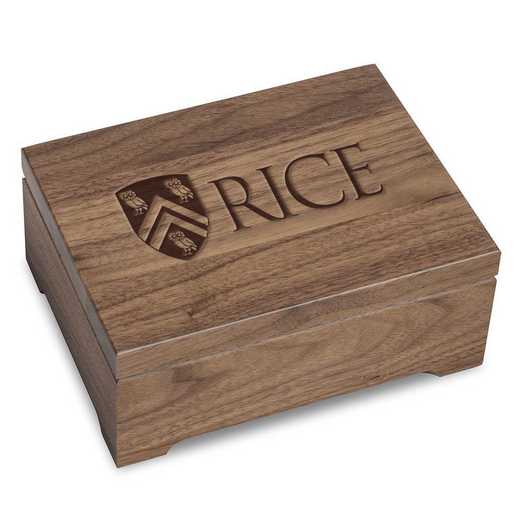 615789062370: Rice University Solid Walnut Desk Box