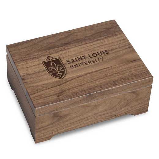 615789066828: Saint Louis University Solid Walnut Desk Box