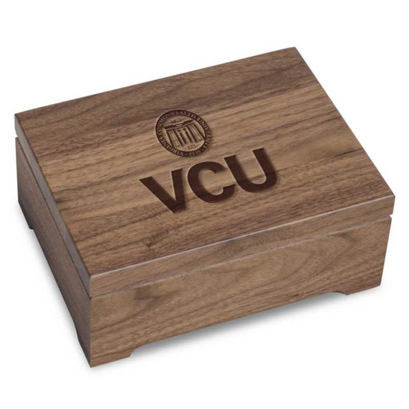 615789095835: Virginia Commonwealth University Solid Walnut Desk Box