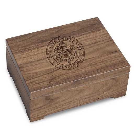 615789232032: Colgate University Solid Walnut Desk Box