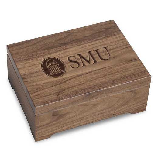 615789280361: Southern Methodist University Solid Walnut Desk Box