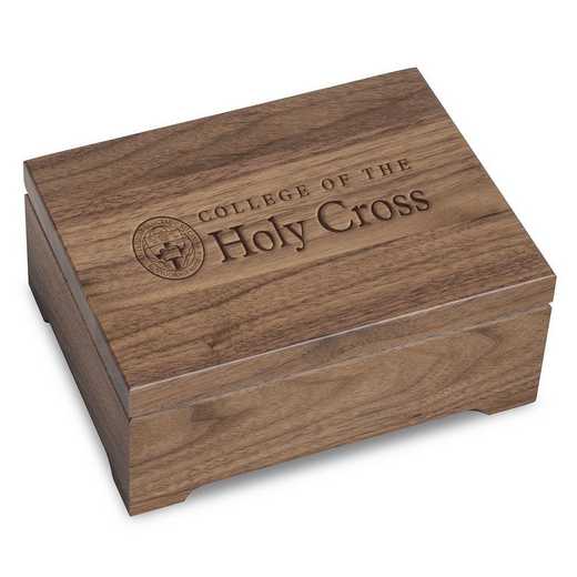 615789381884: Holy Cross Solid Walnut Desk Box