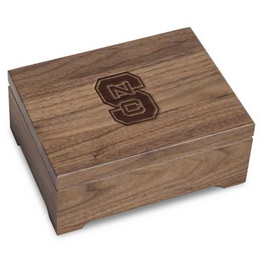 615789602194: North Carolina State Solid Walnut Desk Box