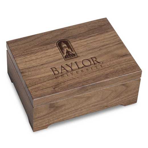 615789640738: Baylor University Solid Walnut Desk Box