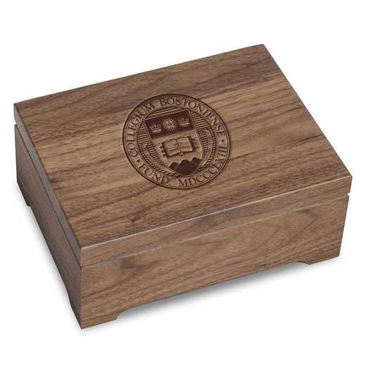 615789749257: Boston College Solid Walnut Desk Box