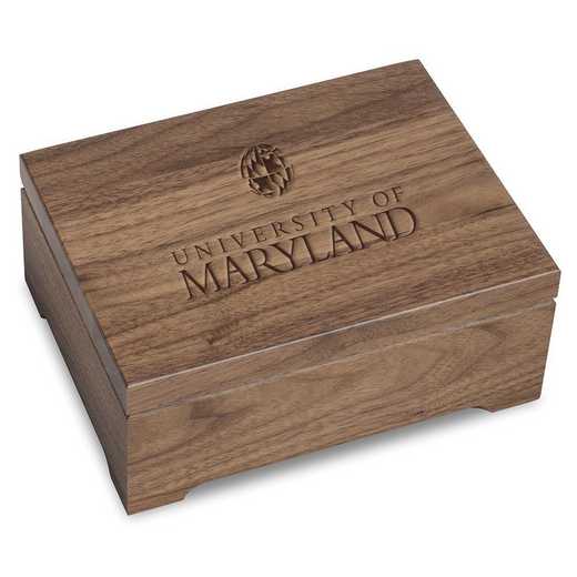 615789759317: University of Maryland Solid Walnut Desk Box