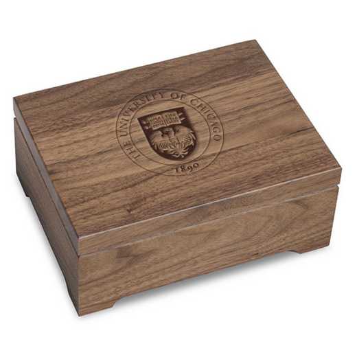 615789998785: University of Chicago Solid Walnut Desk Box