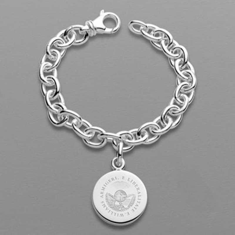 615789038511: Williams College Sterling Silver Charm Bracelet