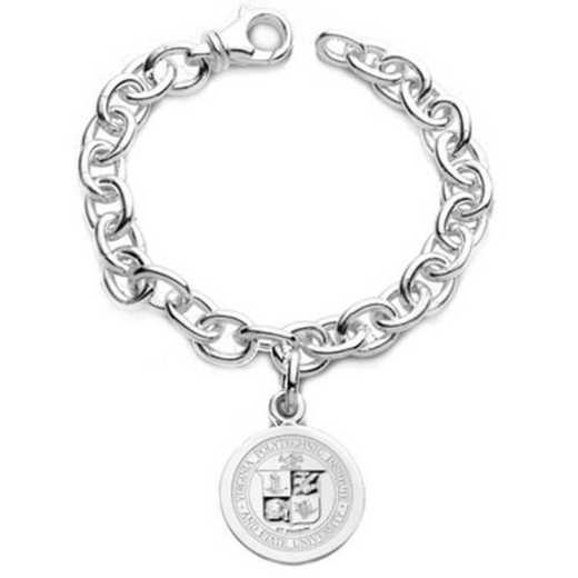 615789316428: Virginia Tech Sterling Silver Charm Bracelet