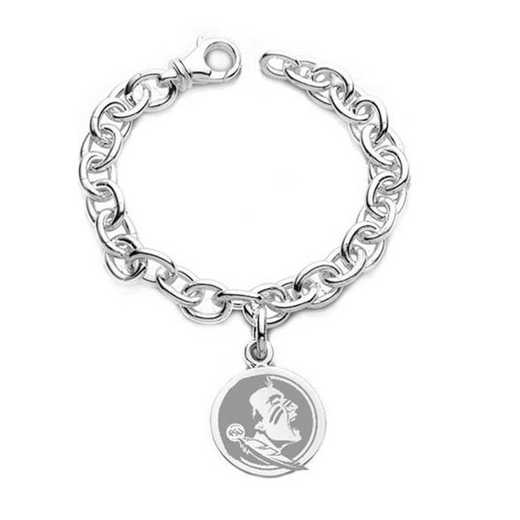 615789440109: Florida State Sterling Silver Charm Bracelet