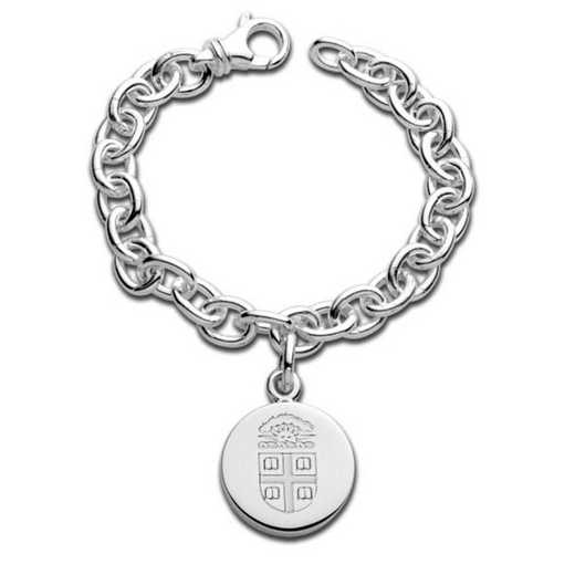 615789596424: Brown Sterling Silver Charm Bracelet