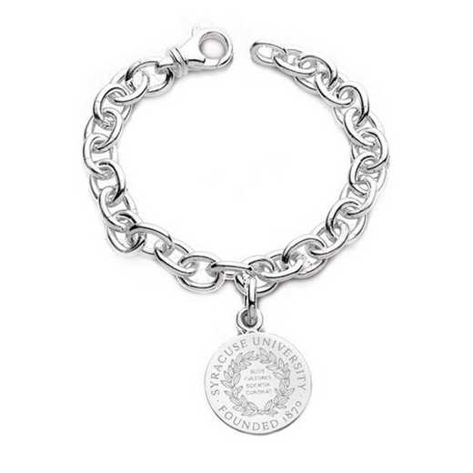 615789729402: Syracuse University Sterling Silver Charm Bracelet