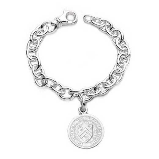 615789750154: Rice University Sterling Silver Charm Bracelet