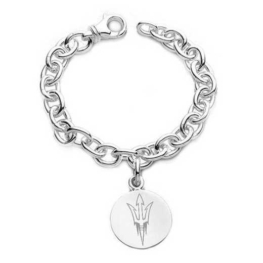 615789789284: Arizona State Sterling Silver Charm Bracelet