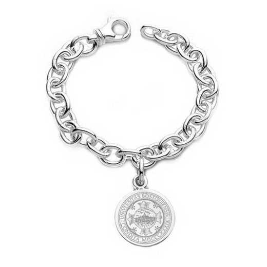 615789834014: Boston University Sterling Silver Charm Bracelet