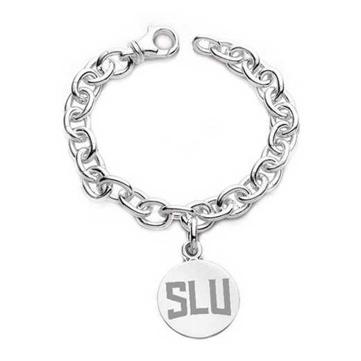 615789906476: Saint Louis University Sterling Silver Charm Bracelet