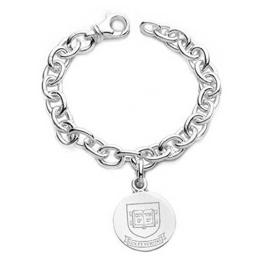 615789910237: Yale Sterling Silver Charm Bracelet