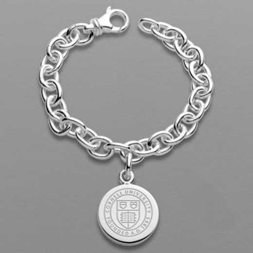 615789911043: Cornell Sterling Silver Charm Bracelet