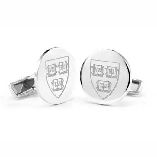 615789910046: Harvard University Cufflinks in Sterling Silver