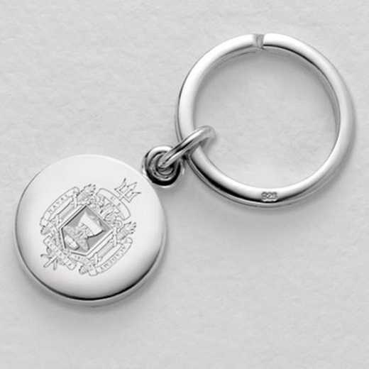 615789162957: Naval Academy Sterling Silver Key Ring